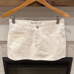 Hollister white Mini Skirt with shorts skort